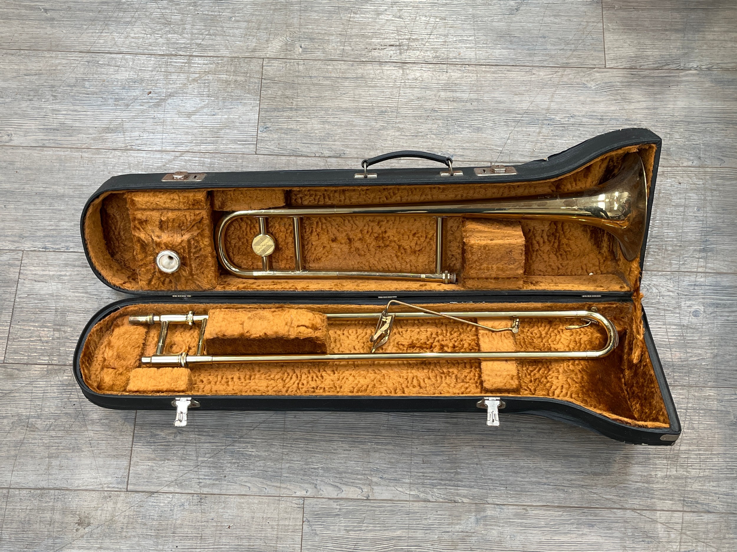 A Boosey & Hawkes 400 trombone, hard cased