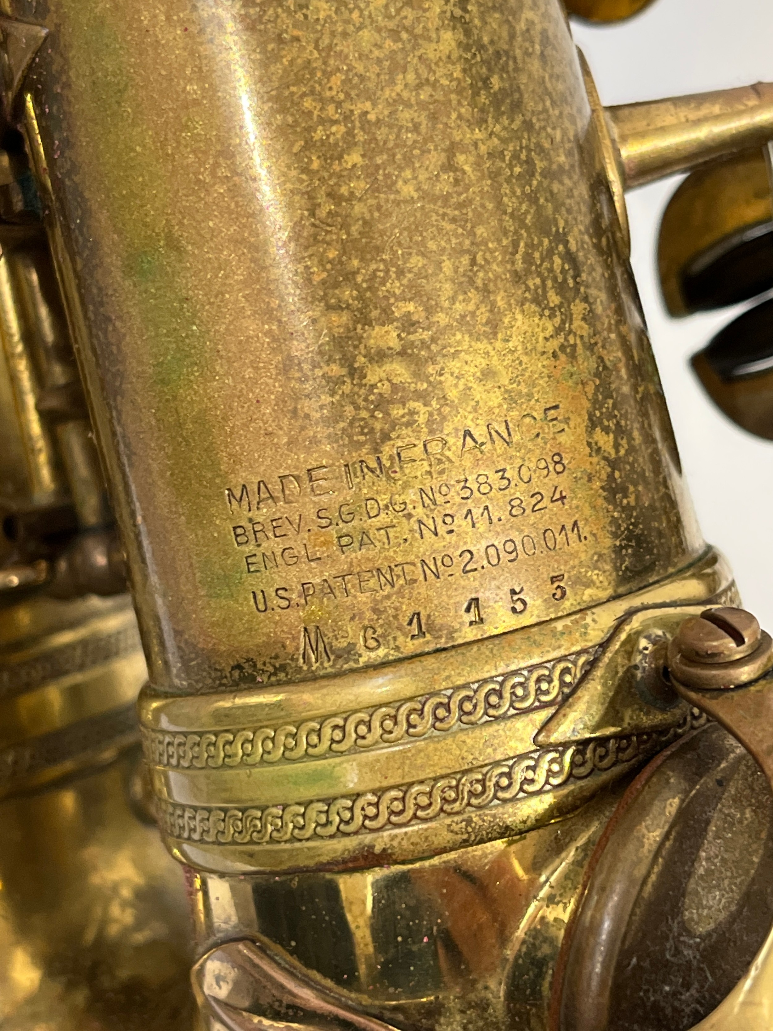 A 1955 Selmer Super Action alto saxophone serial no. M61153, hard cased - Image 4 of 4