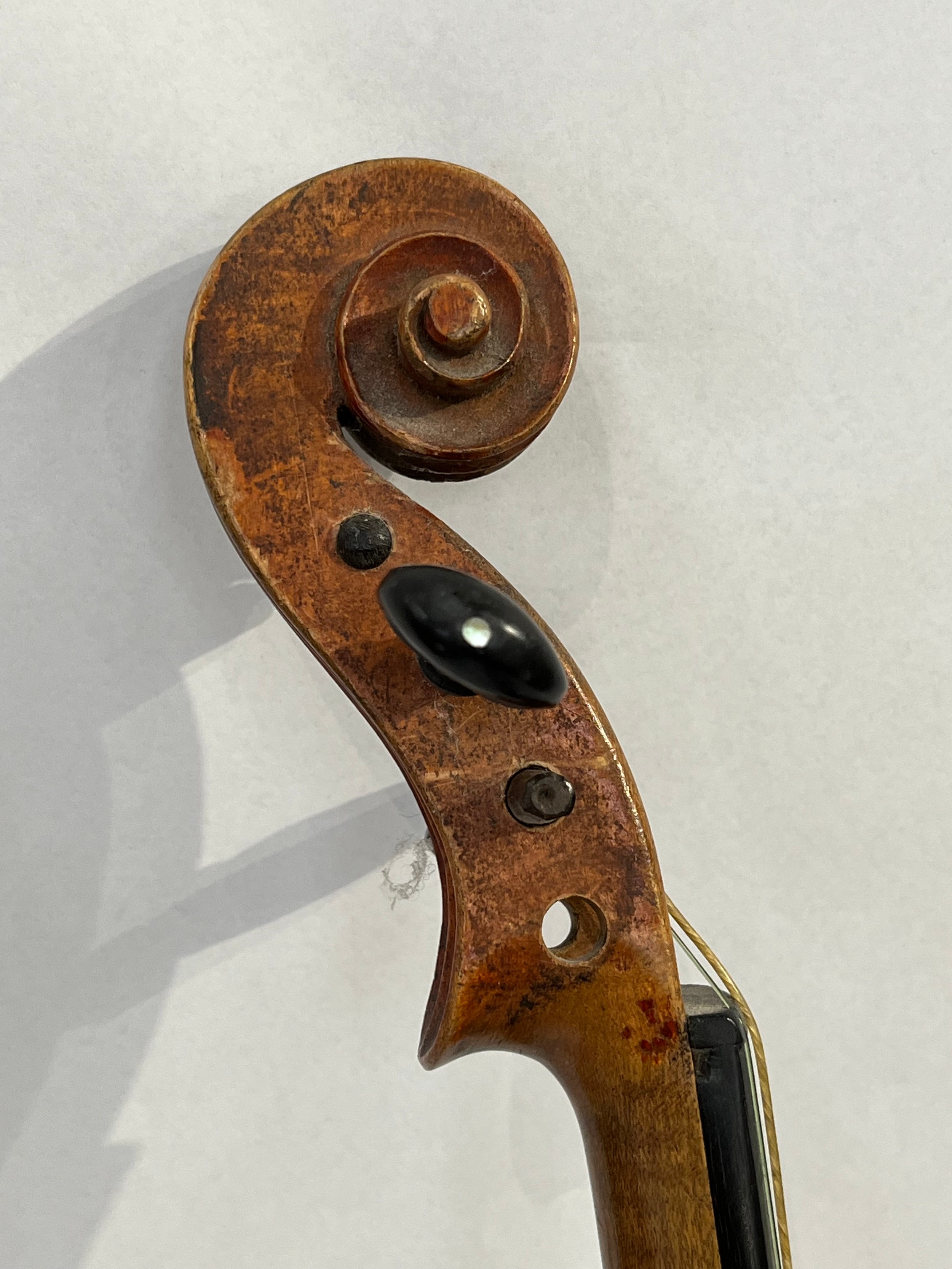 A late 19th / early 20th Century Guarneri copy violin, full size (4/4), two piece figured maple - Image 2 of 5