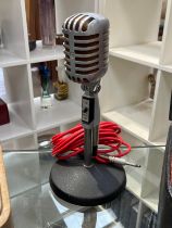 A GM55 retro 50's (Elvis style) microphone, with stand