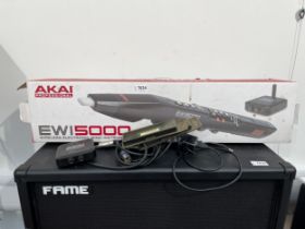 An Akai EWI5000 wireless electronic wind instrument, boxed COLLECTOR'S ELECTRICAL ITEM: Item
