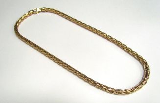 A 9ct gold rope necklace, 42cm long, 41.8g