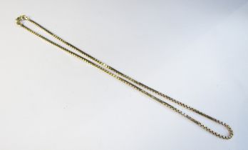 A 9ct gold box chain necklace, 41cm long, 8g