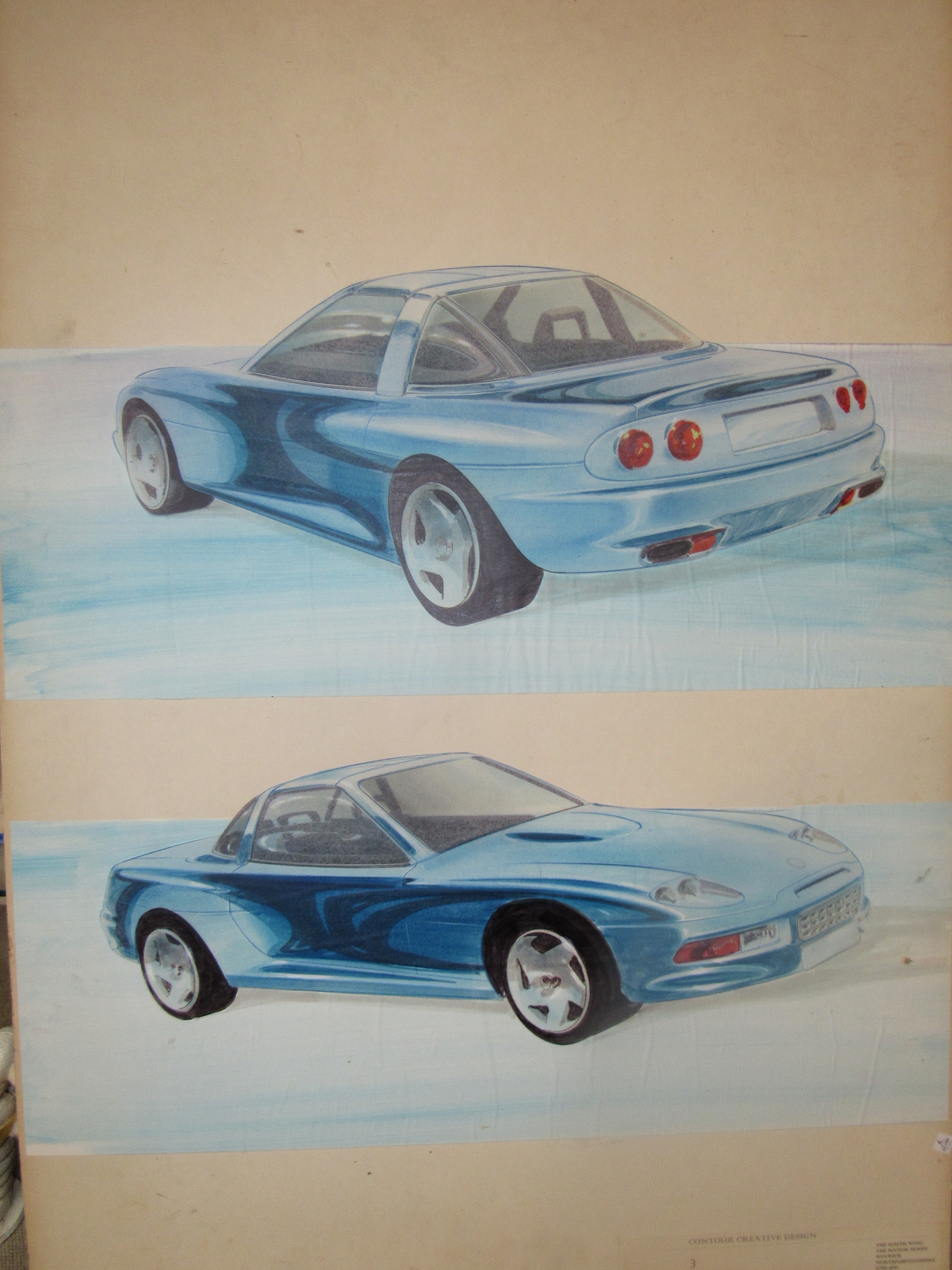 A folder and two mounted designs of AC prototype factory original drawings. Approx. 60 in total - Image 9 of 11