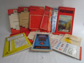 Seventeen various maps including Bartholmen's, Esso, Shell and Barretts etc