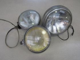 Three chromed Lucas lamps