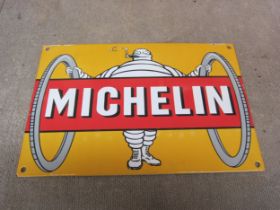 A reproduction Michelin enamel sign, 30cm x 20cm