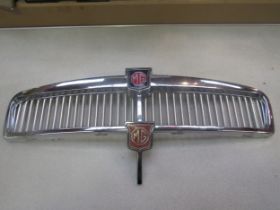 A chromed MG Grille