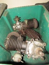 Two boxes of motorcycle engine spares