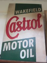 A Castrol Motor Oil sign, reproduction, 19.5" x 32.5"