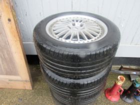 Four TSW split rim alloy wheels with tyres, 245/50R 17 - nuts with porter
