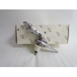 A chromed leaping Jaquar mascot with box