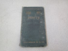 A 1920 revised edition Pratt's Road Atlas of England and Wales for motorists