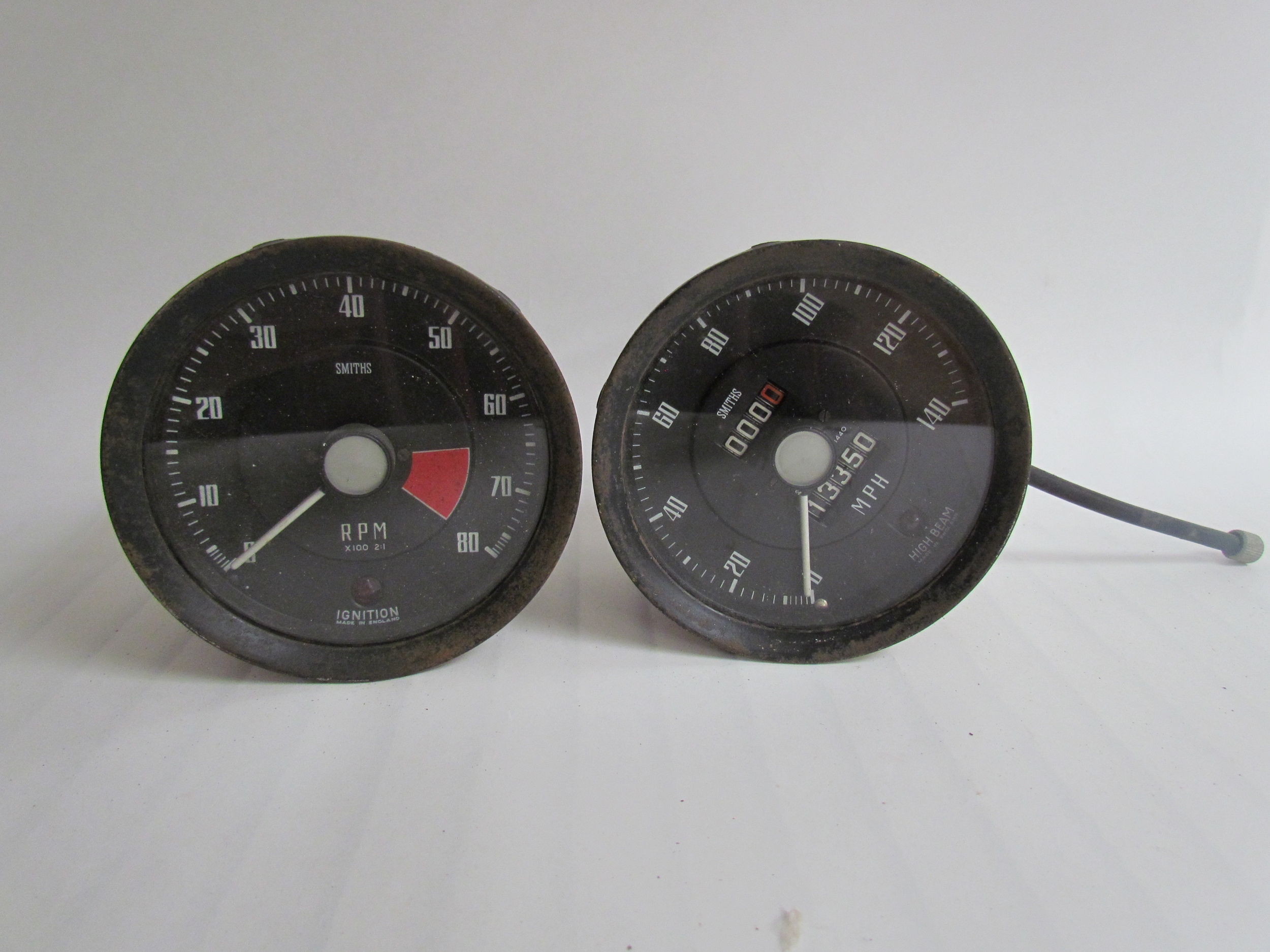 Two Smiths speedometers