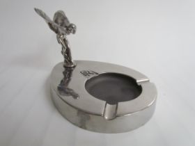 A chromed Rolls Royce spirit of Ecstasy Ash Tray etched CSP 1725 to base