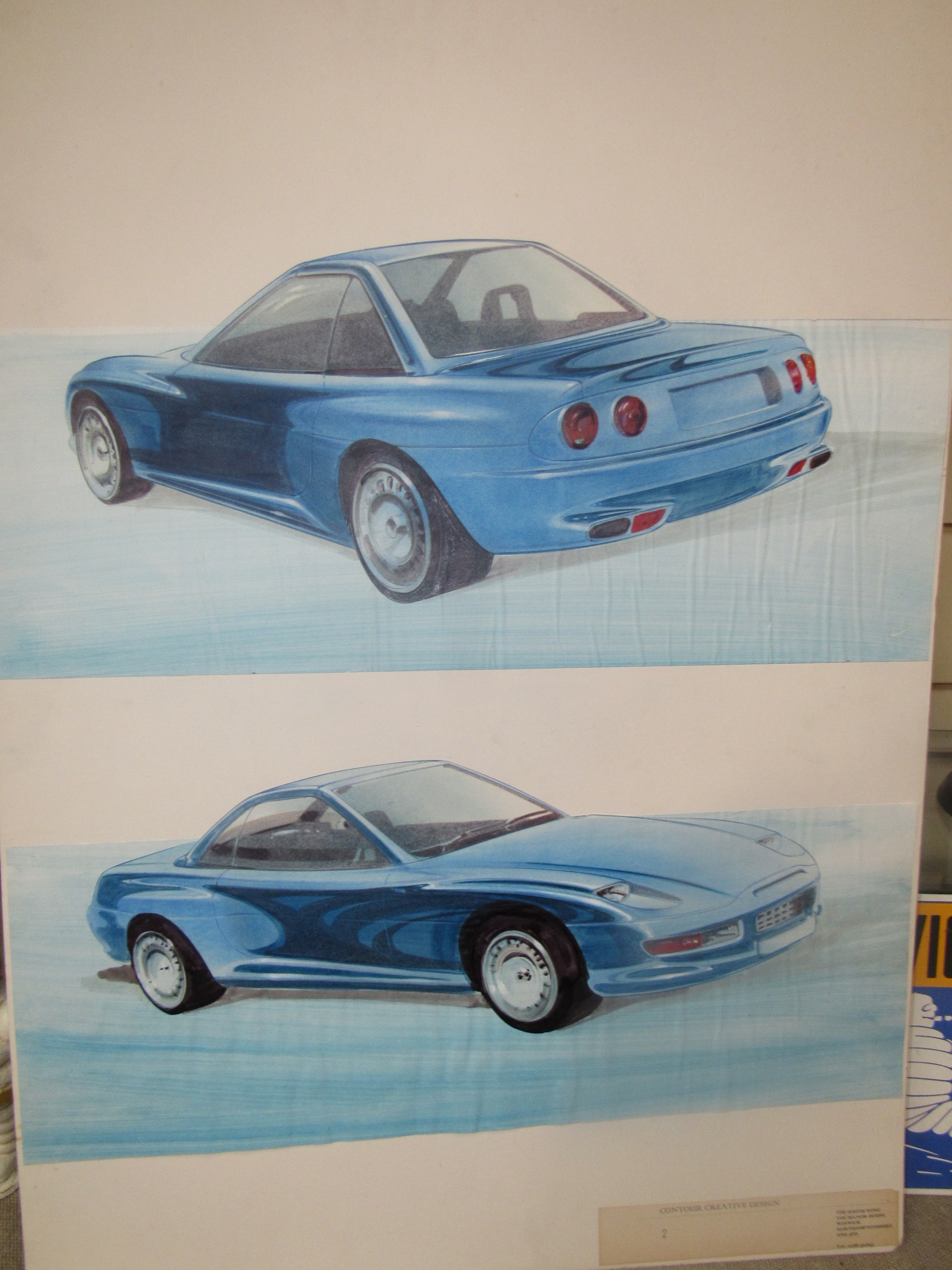 A folder and two mounted designs of AC prototype factory original drawings. Approx. 60 in total - Image 11 of 11