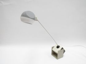 A Concord Rotaflex super mini wall/desk lamp in cream, mocha and grey colours