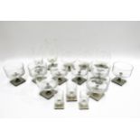 A collection of Rosenthal drinking glasses designed by Georg Jensen, 'Linear Berlin Smoke' range.