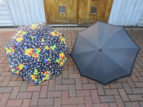 Yves Saint Lauren, designer umbrella and a contemporary multicoloured umbrella (2)