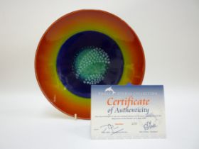 A Poole Pottery Planets Series plate by Alan Clarke, 'Earth', limited edition No.160. With