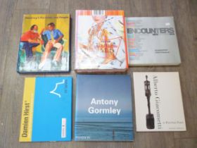 Six volumes relating to 20th Century artists including David Hockney, Damien Hirst, Antony Gormley