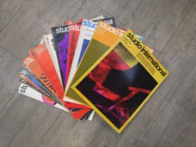 A quantity of vintage Studio International magazine from the 1960's and 70's including features on