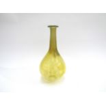 RONALD STENNETT-WILLSON (1915-2009) A yellow glass vase with etched marks to base X RSW Wedgwood