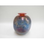 NICK ORSLER (XX/XXI): A Studio glass vase titled "Breathing Space", in pink and blue glass. Signed