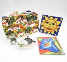 A Collection of Italian art pottery including two Ceramica di Milano pottery retro 1950's items with