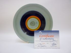 A Poole Pottery Planets Series plate by Alan Clarke, 'Mercury', limited edition No.350. With