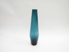 A WMF Glass Turmaline vase by Wilhelm Wagenfeld Germany 1960, 32cm high