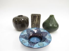 Four items of Scandinavian ceramics to include - Royal Copenhagen glazed vase by Nils Thorsson,
