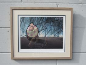 A framed and glazed limited print, 'Mr Tilly'. Indistinctly pencil signed & No 51/195 image size