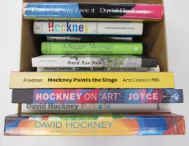 A collection of art reference books relating to David Hockney (10)