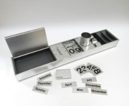 An Artifact Designs aluminium desk organiser by Frank Height and Frank Guille, 59cm long x 12cm x