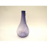A signed amethyst coloured art glass pourer by Colin and Louise Hawkins, signed Loco glass 2015 to