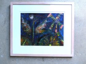 JOHN ANDERSON (XX Norfolk Artist) 'The Spirit of the Cycle' - framed and glazed oil on paper, pencil