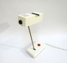 A West German flexible white Bakelite/plastic desk lamp