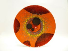 A Poole Pottery modern Charger, Planets series, 'Alignment'. Limited edition No.520. 41cm diameter