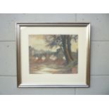 JOHN K. HUTCHINSON (b.1930): A framed and glazed watercolour, St Ives Bridge, Cambridgeshire. Signed