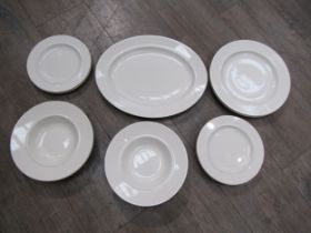 A selection of Alessi "La Bella Tavola" tablewares including platter, plates, bowls, cups and