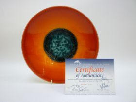 A Poole Pottery Planets Series plate by Alan Clarke, 'Neptune', limited edition No.234. With