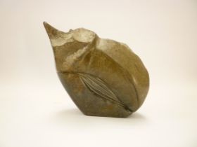 MERYEM SIEMMOND (Contemporary Suffolk artist) - An abstract sculpture in volcanic stone. Signed to