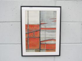 WINIFRED RAWSTHORNE (XX) A framed and glazed watercolour titled 'Vertical blinds', signed lower left