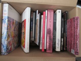 A box of art reference books on 20th Century art/artists and movements