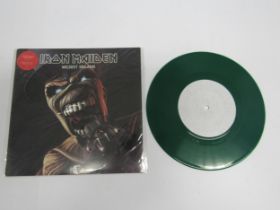 IRON MAIDEN: 'Wildest Dreams' 7" single on green vinyl, white label pressing (5529087, vinyl VG,