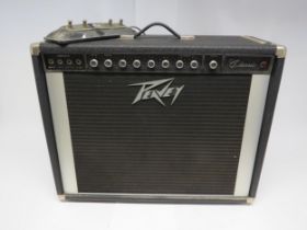 A Peavey model 212 Classic guitar amplfier with Automixer footswitch