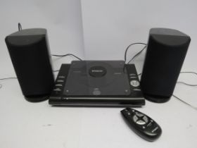 A Polaroid KS-3398A CD micro system with speakers and remote