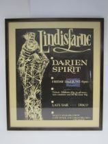 LINDISFARNE: An original concert poster, possibly Sheffield City Hall, Friday 22nd June 1973, with