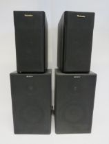 Two pairs of speakers; Technics SB-CH7 and Sony SS-A102